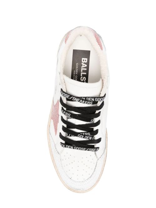 White, peach pink calf leather sneaker Golden Goose | GWF00117F00543211141